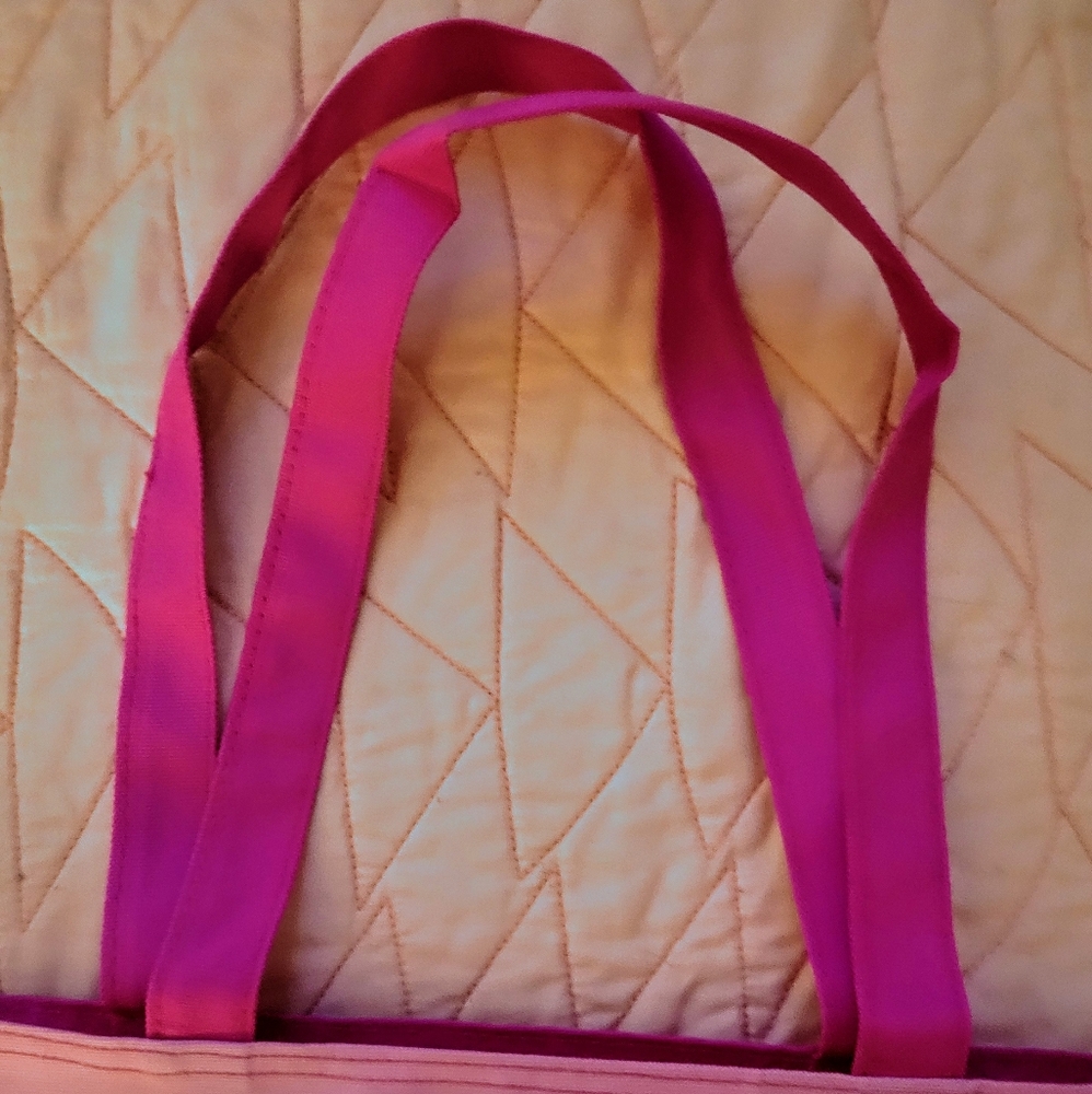 Barbie Movie Logo Pink Glitter Tote Shoulder Handle Bag Approx 14" x 13.5" - Picture 5 of 7
